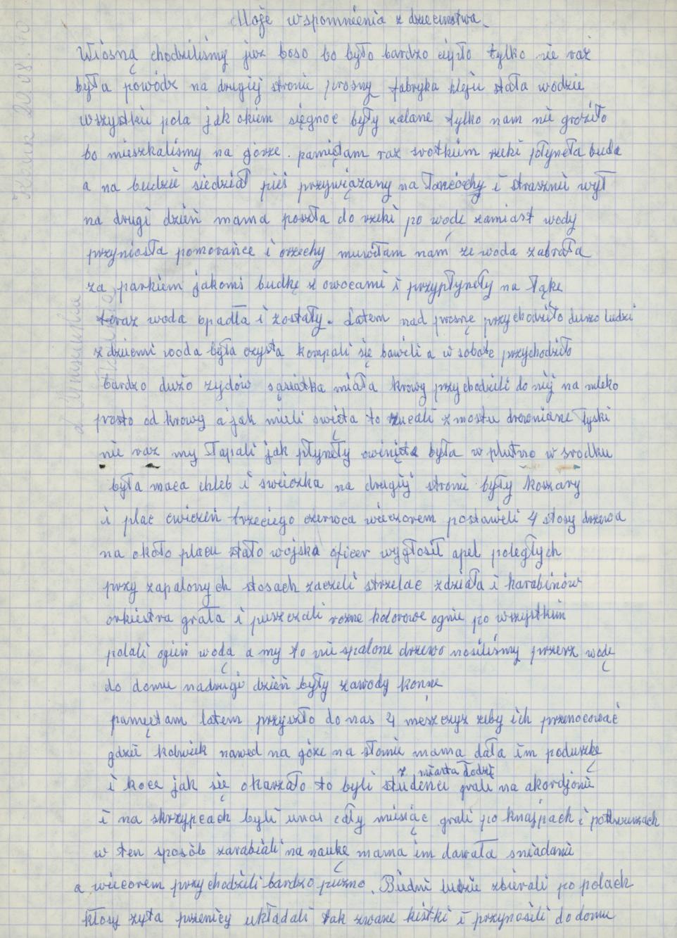 Moje wspomnienia z dzieciństwa