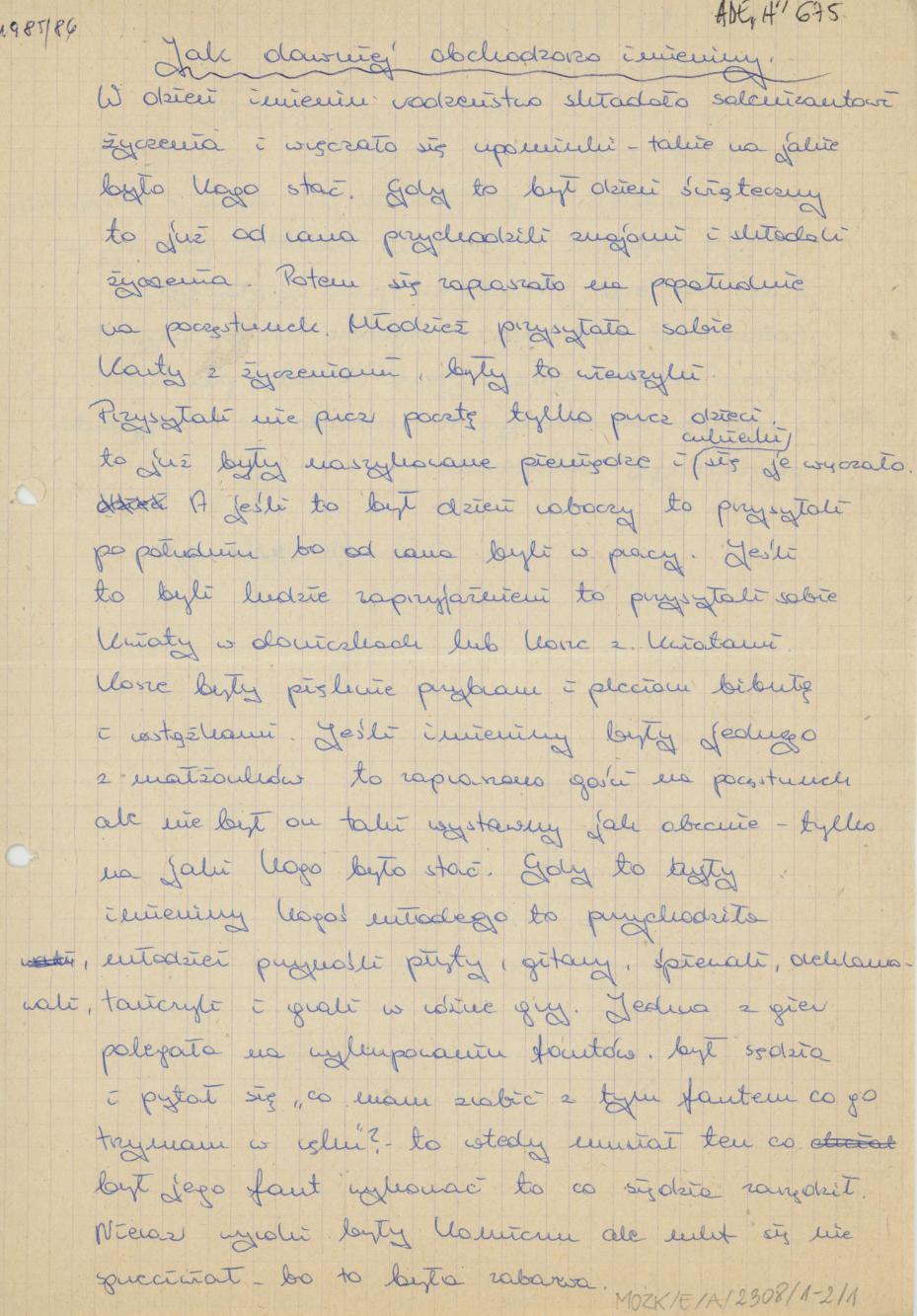 Jak dawniej obchodzono imieniny