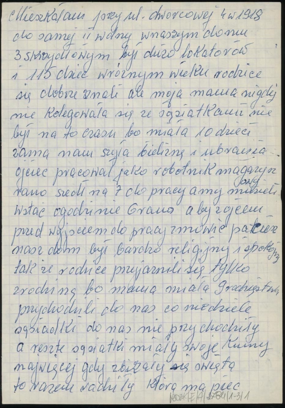 Mieszkałam przy ul. Dworcowej