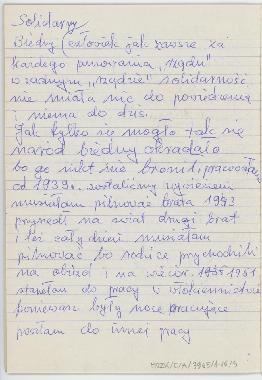 Kobieta przed wojną i po wojnie. Starość przed wojną i po wojnie, cz. 1