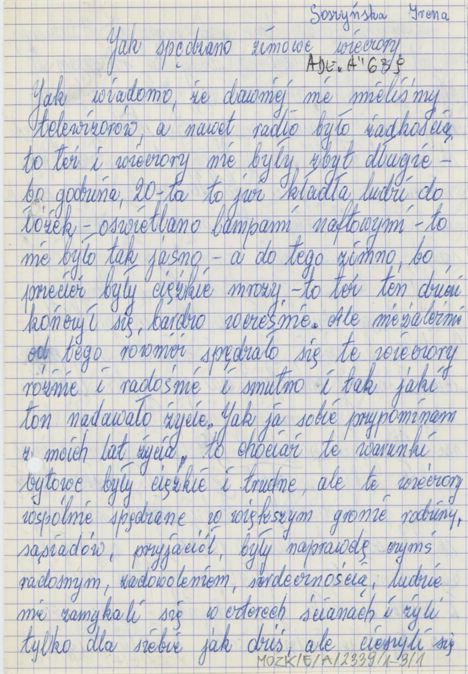 Jak spędzano zimowe wieczory