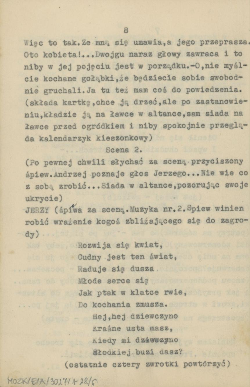 Przedświt wolności - obraz sceniczny ze śpiewami i tańcami, cz. 1