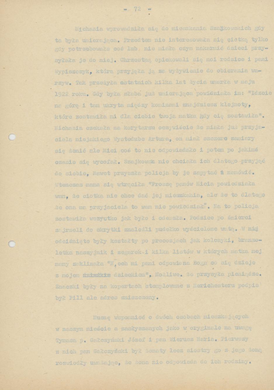 II część Pamiętnika rodzinnego i znajomych "Moi, ja i moje miasto", cz. 6