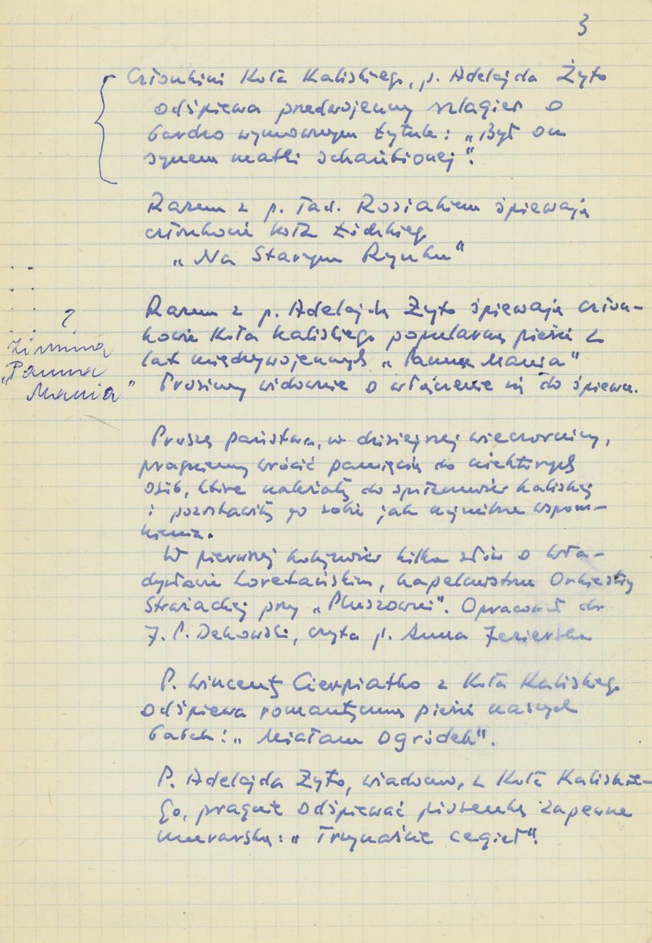 Informacje dla prowadzącej wieczornicę