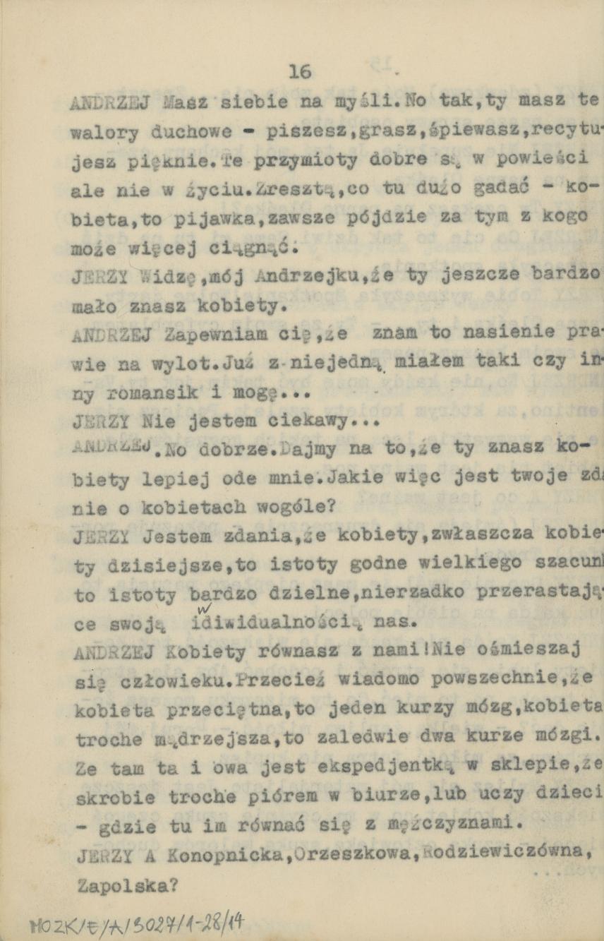 Przedświt wolności - obraz sceniczny ze śpiewami i tańcami, cz. 1