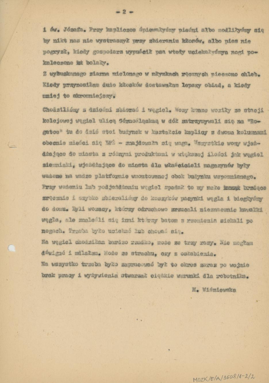 Zbieranie kłosków i węgla