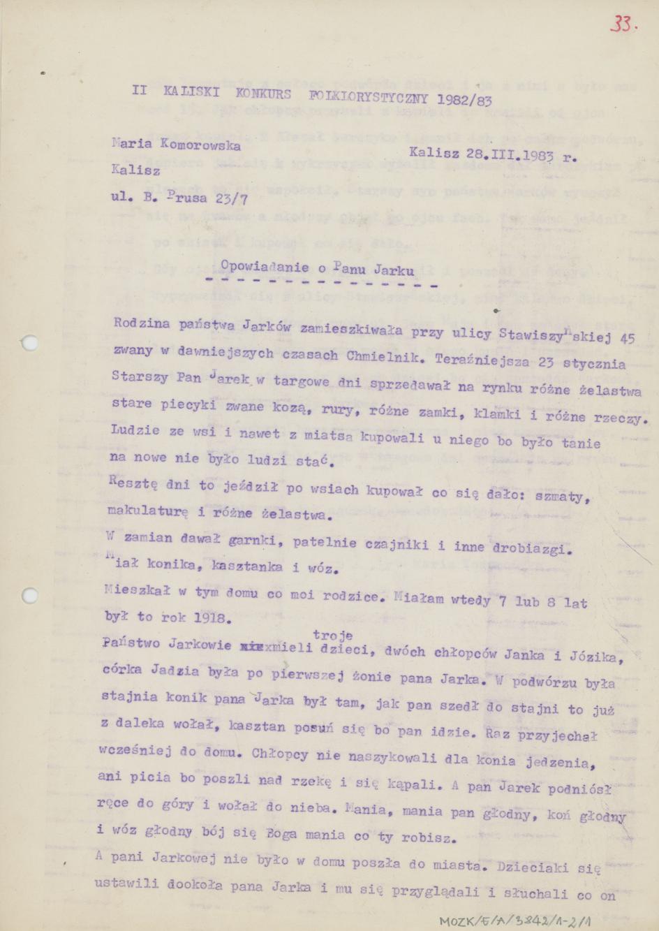 Opowiadanie o Panu Jarku