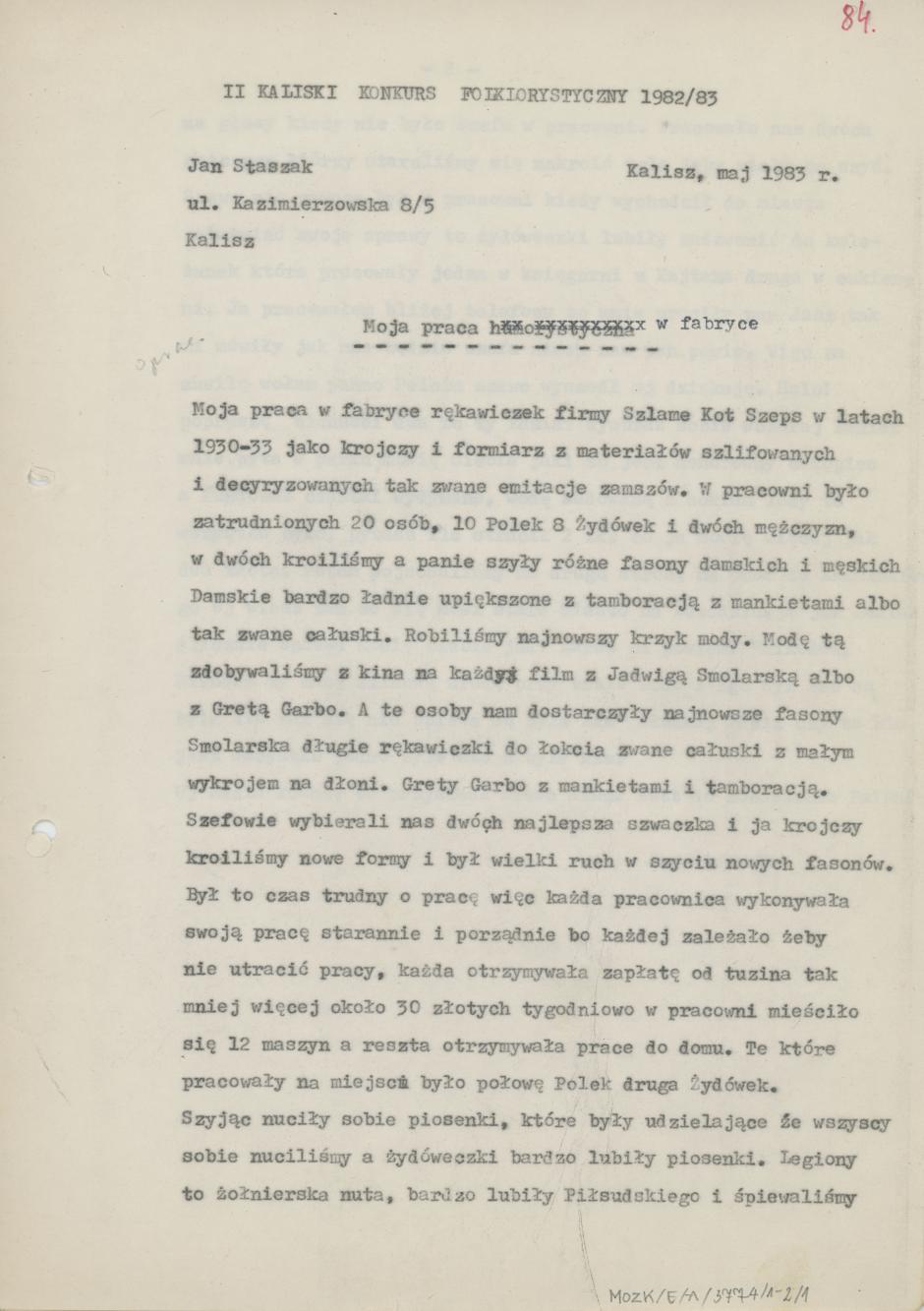 Moja praca w fabryce