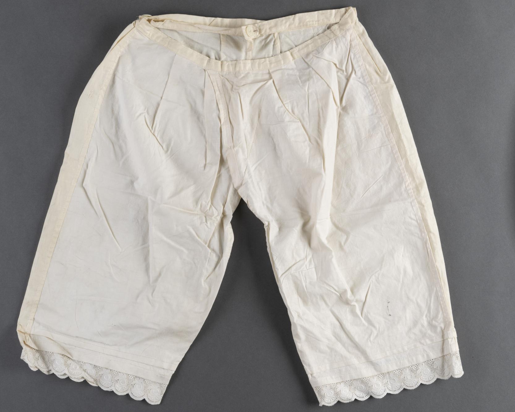 Majtki płócienne białe