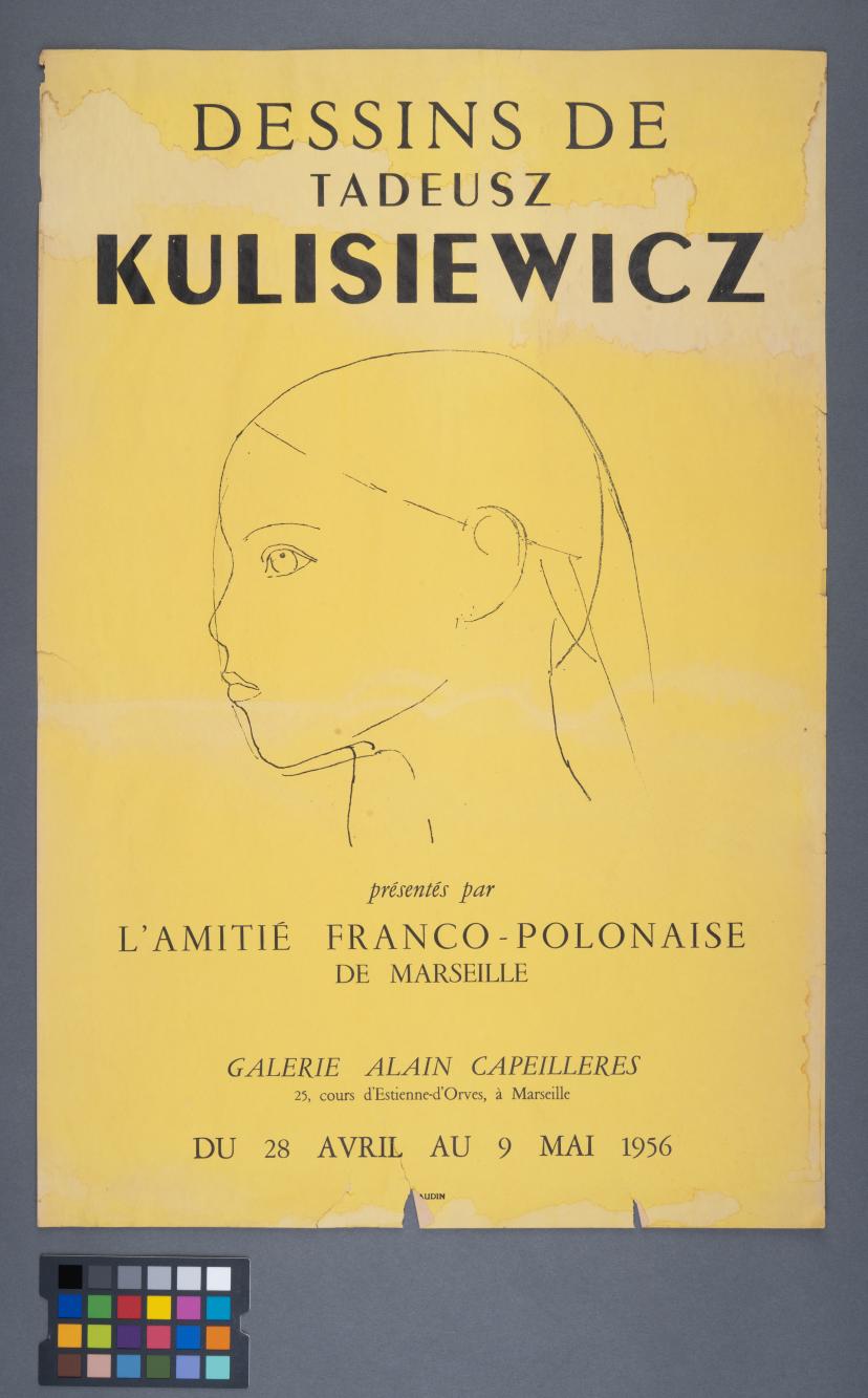 Plakat wystawy „Dessins de Tadeusz Kulisiewicz”