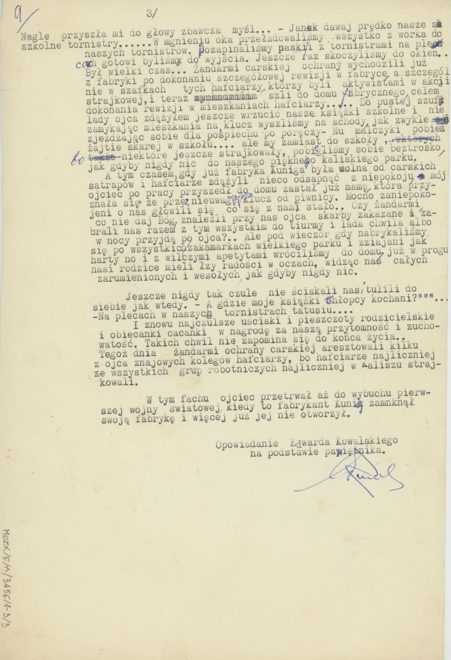 Opowiadanie z okresu rewolucji 1905 r. w Kaliszu