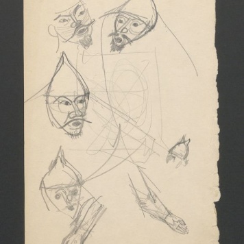 Szkice głowy wojownika