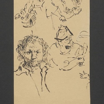 Szkice sylwetek kobiet i mężczyzn