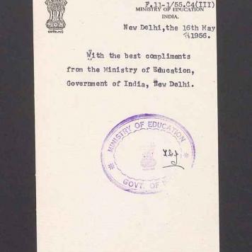 With the best compliments from the Ministry of Education [...]