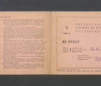 Bilet PKP na przejazd Warszawa - Wenecja