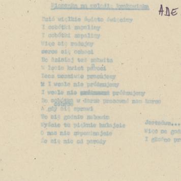 Piosenka na melodię krakowiaka