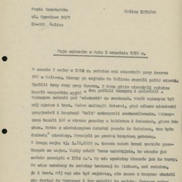 Moja ucieczka w dniu 1 września 1939 r.