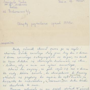 Obrzędy pogrzebowe sprzed 1939 r.