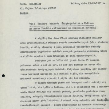 Opis obchodu Wianków Świętojańskich w Kaliszu na rzece Prośnie