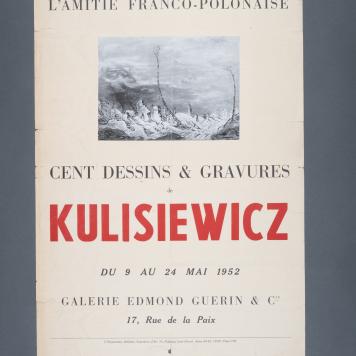 Plakat wystawy „Cent dessins & gravures Kulisiewicz”