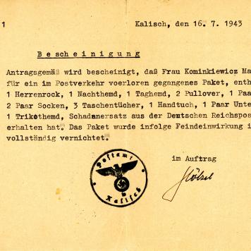 Zaświadczenie z urzędu pocztowego